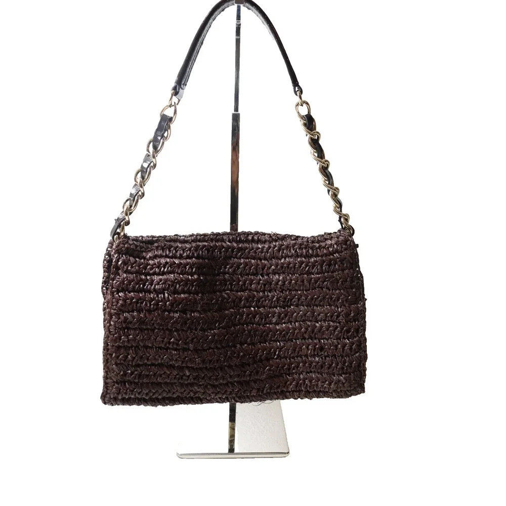 Kate Spade New York Rose Hall Monette Brown Wicker Shoulder Bag RARE! - Picture 3 of 16